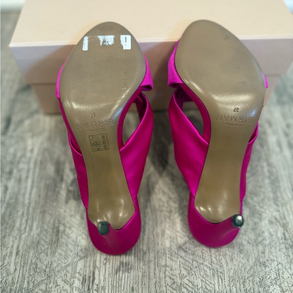 Alexandre Birman Kasey Satin Mule Vibrant Pink Heels - Picture 8 of 11